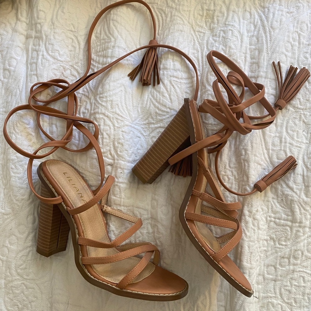 Strappy heels